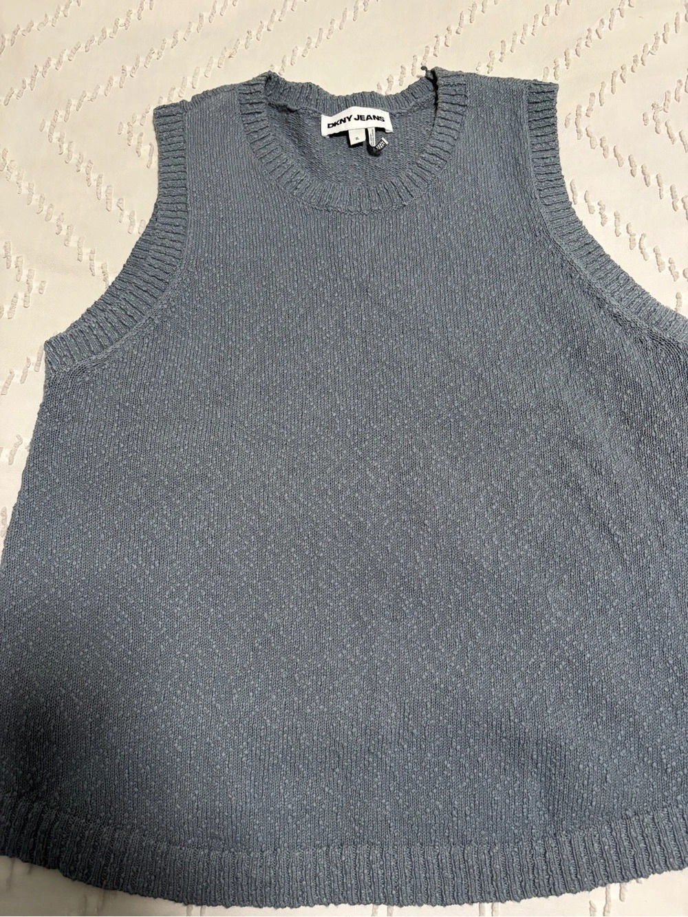 DKNY Gray-Blue Knit Sweater Vest Like New